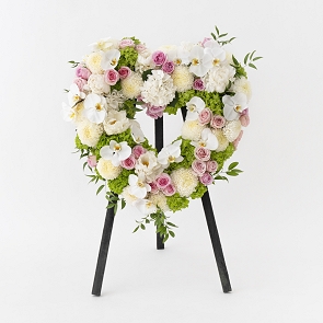 HLF050 ALE 心形悼念花籃